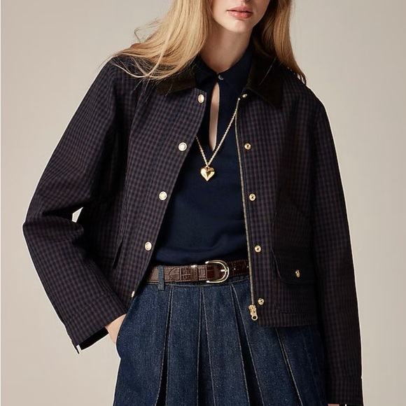 J. Crew Women's Short Barn Jacket™ in plaid - Picture 2 of 6